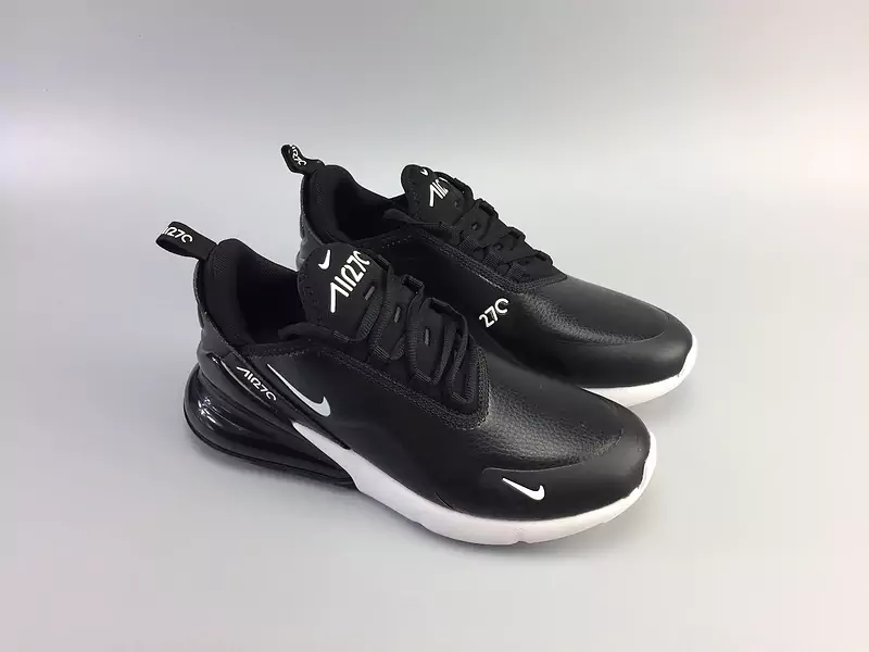 air max 270 smooth leather sport ah8050-002  black white